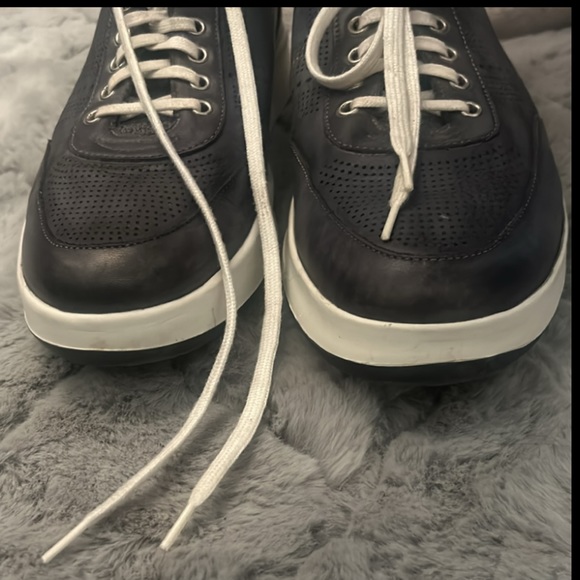 F.LLI Bartoli Italian Soft Blue Lace-up Oxford Tennis Shoe - Picture 7 of 7